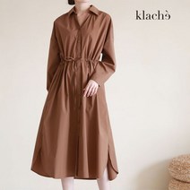 클라셰 KLACHE (77까지)셔링넥스트링셔츠원피스_CK2FOP020A