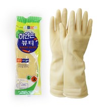 하얀손 뷰티 고무장갑 (1팩 10켤레), 대 (10켤레), 1팩, 대(L)