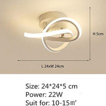 제이즈 LED Ceiling Light Round/Square/Three Leaf Lamp for Home Living Room Bedroom Aisle Hallway Balcon, [06] White Three Leaves, [02] 차가운 흰색