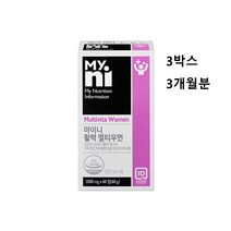 일동제약 여성 멀티비타민 미네랄 종합영양제 올인원 이뮨 1000mg 고함량 비타민B 셀렌 엽산 철분 요오드 비타민D 칼슘 마그네슘 캡슐 알약 포우먼 40대 50대 60대 실버 추천, 3box 총 180정 3개월분 정품, 민쓰네가게 1box당 60정