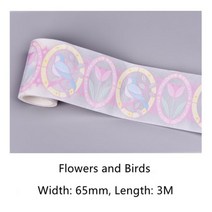 도예 조소 3M 도자기 점토 그림 질감 종이 빈 스티커 보조 세라믹 색칠 도구, flowers and birds