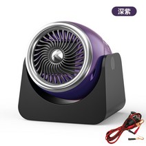 차박 히터 2In 1 자동차 히터 팬 바람막이 유리 김서림 방지 12V 140W 음이온 성에 제거 냉각 난방, 01 black 24v