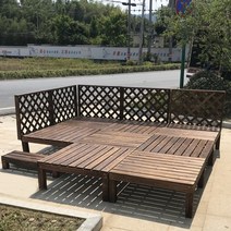 야외 정원 평상 데크 원두막 테라스 옥상 인테리어, 평상 100x100x9cm, 100x100x9 cm 플랫폼 피스 1㎡