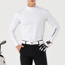 착용감 좋은 남자 골프 기모 긴팔 이너티 화이트 필드