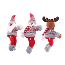 XD007 크리스마스 커튼 인형 산타 루돌프 눈사람, XD007-눈사람