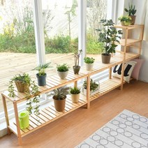 [하이목스]원목 화분 정리대 선반 받침대 원목 다육이 진열대 다용도 선반 인테리어선반 내추럴색상
