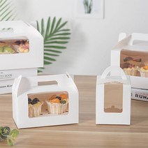 레드캣 1구 2구 머핀상자 컵케이크 투명창 포장 박스 상자, 1구 화이트