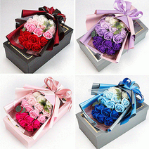 비누 꽃다발 졸업식 입학식 발렌타인데이 화이트데이 선물 꽃 졸업 입학 생일 여친 프로포즈, 03.장미곰돌이-오렌지