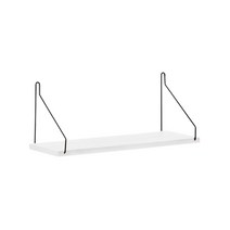 벽선반 무타공 미니 조립 수납 원목 우드 벽걸이 선반 빔프로젝터, 화이트