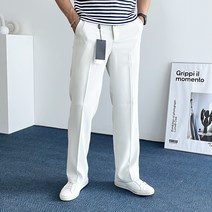 데일트 남자 여름 뒷밴딩 링클프리 세미 와이드 쿨 슬랙스