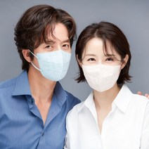 YOU&ME 정준호 국산 kf94 새부리형마스크 대형 100매 8컬러 숨쉬기편한 귀안아픈 데일리 일회용 연예인 새부리, 25개입, 4개, 하늘색