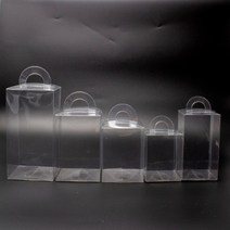 손잡이 투명 PVC 상자(10장), 1호