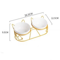 일본 우동 그릇 덮밥 라면 세트 도자기 고양이 이중 하이 레그 세라믹 비스듬한 입 보호 경추 전복 방지 음식 물 Fxed 애완 동물542, WTG