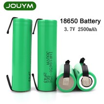 정품 18650 배터리 INR18650 25R 37V 리튬 고전류 전원 배터리 스크루 드라이버 도구용 니켈 용접 2500mAh, 1 PCS, 1PCS