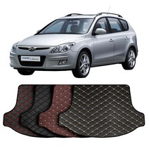 현대 i30 CW 맞춤 가죽 에디션 트렁크매트+뒷열 등받이커버 풀세트 차박 캠핑, 블랙베이지