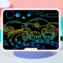 그림그리는패드 스마트 전자 칠판 LCD 액정 그림판 집 손글씨 낙서 그림 글씨판 장난감, 13 【플래그십】19인치화이트-컬러LCD아이케어