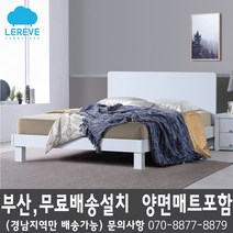 [르헤브퍼니쳐] 아메리칸 침대(S SS D Q) 양면매트리스 포함, E, 화이트