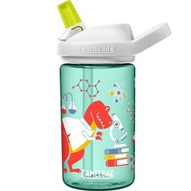 CamelBak eddy+ 트라이탄 리뉴 포함 396.9g(14온스) 물병 빨대 탑 닫았을 때 누출 여름 상어 168042, 사이언스 다이노스