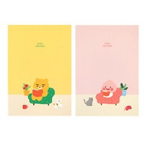 카카오프렌즈 에이프릴샤워 B6 무선 제본 노트 종합장, basasboy 어피치