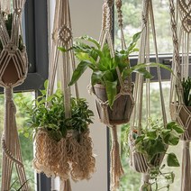 마크라메 행잉플랜트 행거 만들기 세트 9종 DIY 키트 화분걸이 실 재료 취미 힐링, A TYPE (아이보리)