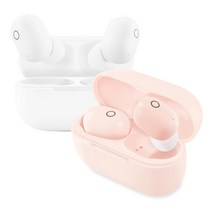 엑토 터치식 자동페어링 미니 초경량 무선 블루투스 이어폰, TWS-16, 핑크
