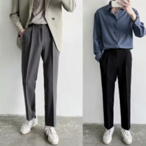 남성 깔끔한 패션 정장바지 캐주얼 팬츠