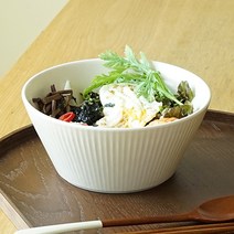 이지라이프 모던 면기 떡국그릇 라면그릇, 크림화이트, 1개