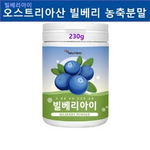 빌베리 분말 가루 파우더 야생빌베리 농축 추출물 원액 루테인 폴리페놀 안토시아닌 와일드 블루베리 메리골드 꽃 눈에좋은 차 효능 추천 대용량, 1개, 230g