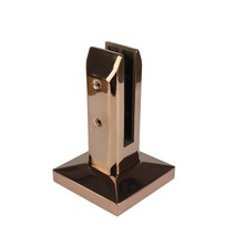강화유리난간 연결부속 고정 펜스 스텐 난간대, 로즈골드 바닥 클립(160mm)