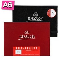 DUBLER_아트앤 S1009 적색 양장 스케치북 A6 제본 80장_Dub콬, #상품#, #상품#