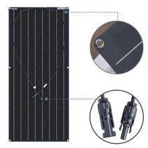Boguang 경량 유연한 태양집열판집열판 전지 패널 모듈 단결정 셀 120W 18V 12V 충전기용, 01 black 120W