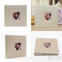 1개배송 메모포켓 포토앨범 4X6 50매 아이보리 커플 포토 앨범 결혼식 포토북