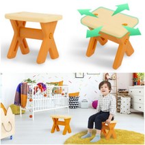 템팜 플레이 스툴 유아의자 아기의자 유아의자 아동의자, 브라운