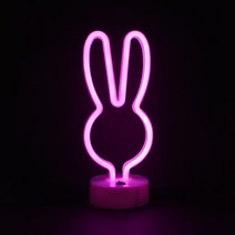 LED네온무드등(토끼) 네온등 크리트 인테리어 조명, 단품