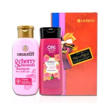 샴푸 오가니스트 200ml+온더바디 퍼퓸 바디워시 180ml, 색상:[색상]본상품