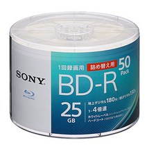 소니 비디오 용 블루 레이 디스크 리필 모델 50BNR1VJPB4 (BD-R 1 층 : 4 배속 50 매 벌크)