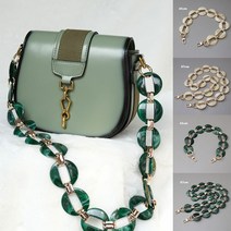 45cm 물고기 뼈 수지 체인 가방 스트랩 아크릴 핸드백 핸들 벨트 diy 지갑 교체 어깨 끈 가방 체인 액세서리
