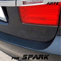 ArtX 스파크(마티즈크리에이티브) 리얼카본 스타일 범퍼 프로텍터 데칼스티커, 카본실버