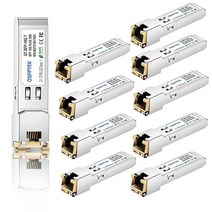 QSFPTEK 시스코 SFP10GTS Ubiquiti UFRJ4510G Netgear Mikrotik DLink Supermicro TPLink Linksys CAT6A/CAT7용, 10 Pack_10GBase-T: 30m