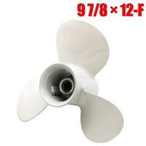 선외기 야마하 모터 9 7/8x12-F 알루미늄 합금 프로펠러 664-45954-00-EL, 01 White