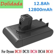 다이슨v6 호환 22.2v 12800mah 리튬 이온 교체 배터리 휴대용 진공 청소기 dc31 dc34 dc35 dc44 dc45 917083-01 type a, 1800mAh