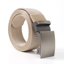 자동버클 패브릭 벨트 혁띠 남자캐주얼벨트(베이지)