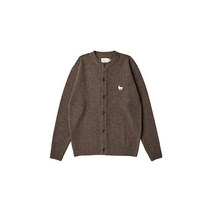 Beyond Closet ILP SIGNATURE WAPPEN ROUND CARDIGAN BROWN