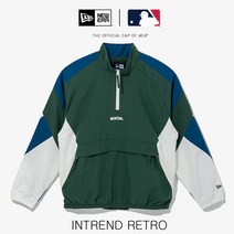 뉴에라 AP 13338706 인 트렌드 레트로 트랙 아노락 재킷 그린, 없음