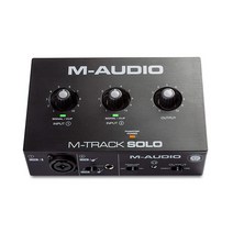 M-Audio M-Track 솔로 – XLR 라인 및 DI 입력으로 하는 녹음 스트리밍 및 팟캐스트를 위한 USB 오디오 인터페이스 소프트웨어 세트 포함., Interface only_with 1 Mic Inpu
