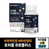 플러스 프로폴리스 추출물 트리플프로폴리스 60캡슐 효능 효과 먹는법 30대 40대 50대 60대 남자 여자