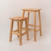 헤이케일라 조립식 원목 사각 스툴 우드 의자 (기본 /바스툴 타입), 기본형