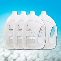 살림을부탁해 고농축 세탁 액상 대용량 세제 섬유유연제 본품, 세탁세제 3리터 4개