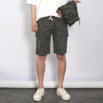 프랭키뉴욕 남자 카모 스판 카고 반바지 밴딩 밀리터리 여름 숏팬츠 빅사이즈 남성 차콜 카키 ID216 1