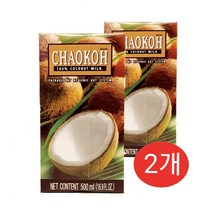차오코 코코넛밀크 COCONUT MILK 500ml NUOC COT DUA 2개, 1세트